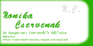 monika cservenak business card